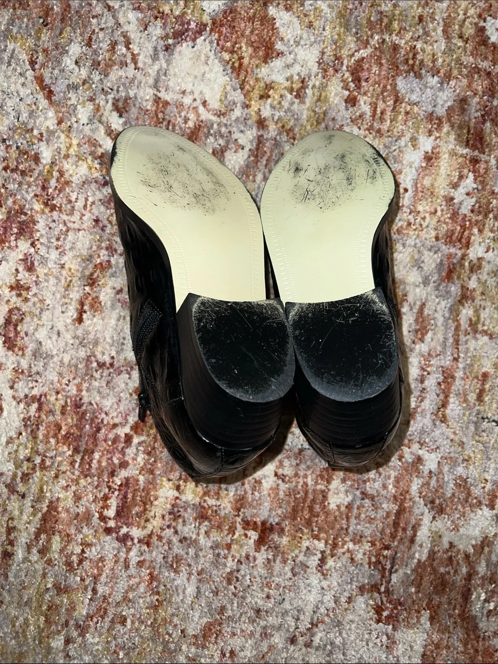 Black Croc-Embossed Men's Chelsea Boots